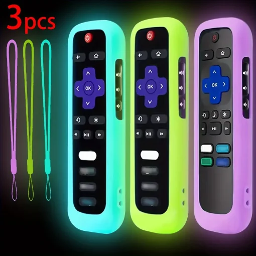 3 capas para controle remoto Silcone para Roku TV 4K+