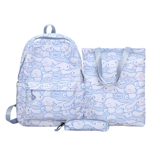 3pcs Cinnamoroll Kitty Backpack Conjunto