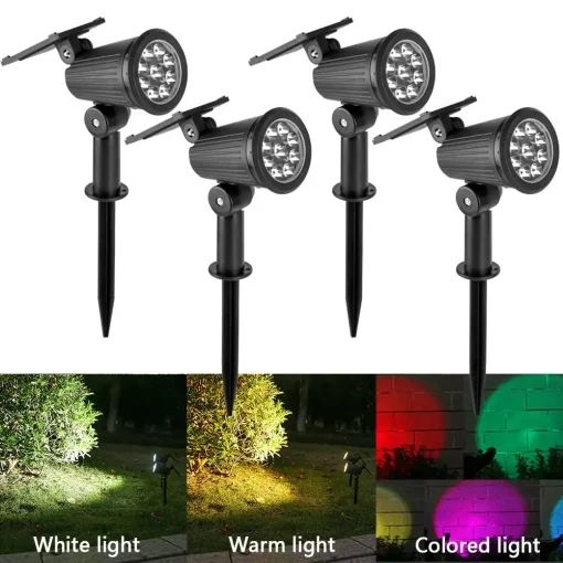 9 Luzes LED de Jardim Solares à Prova D'Água