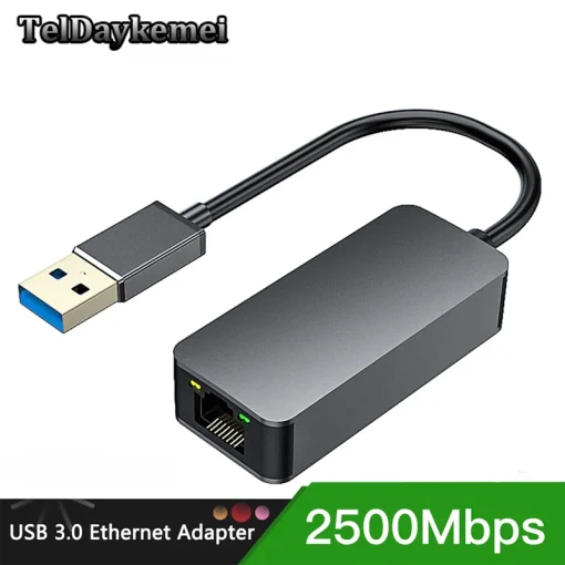 Adaptador Ethernet USB-C para RJ45 de 2500 Mbps