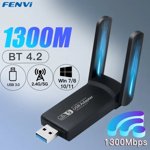 Adaptador Wi-Fi USB 3.0 FENVI 1300 Mbps