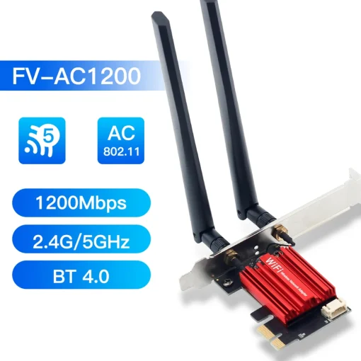 Adaptador WiFi PCI E 5 de 1200 CA