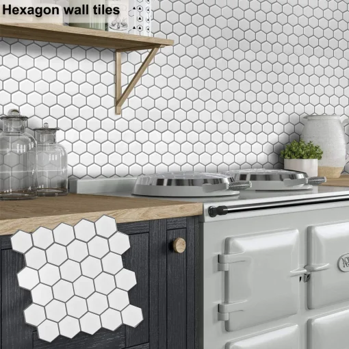 Adesivos de azulejos de parede Hexagonais