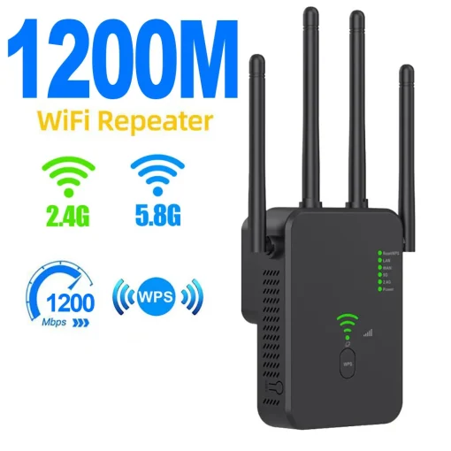 Amplificador de Sinal WiFi Dual-Band 1200Mbps