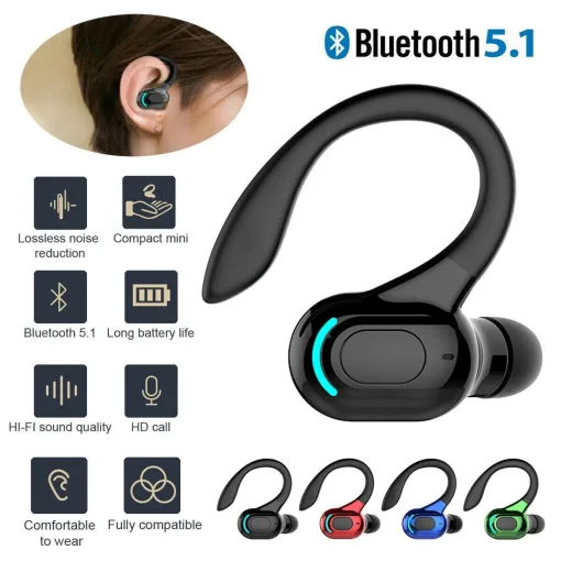 Auscultadores Sem Fios Bluetooth 5.1 Earbuds Estéreo