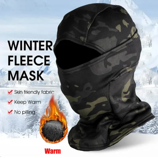 Balaclava de camuflagem quente de lã para o inverno