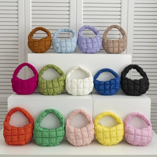 Bolsa Feminina Puffer Mini Cinto Acolchoada