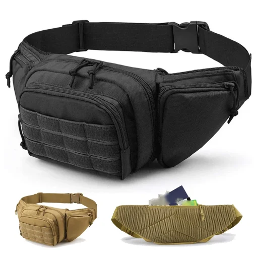 Bolsa Tiracolota Tática Militar para Cintura Masculina