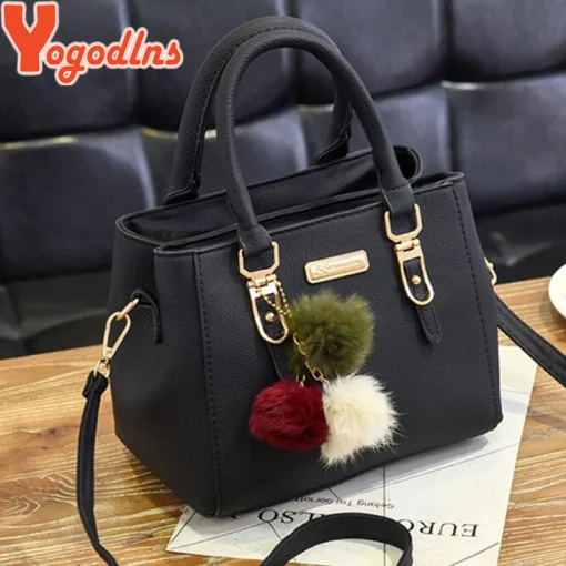 Bolsa feminina com pingente de contas Yogodlns