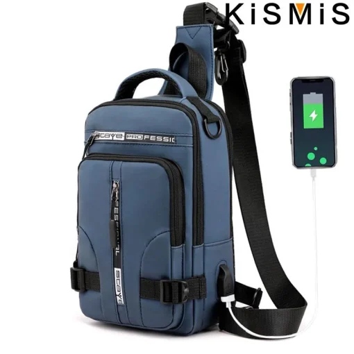 Bolsa tiracolo multifuncional masculina KISMIS