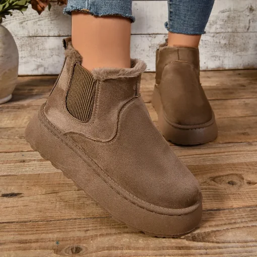 Botas femininas de inverno Curtas e quentes de 2024