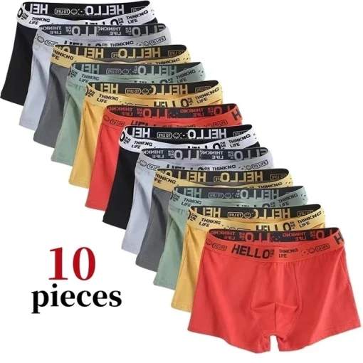 Boxer Masculina Respirável 10 Peças