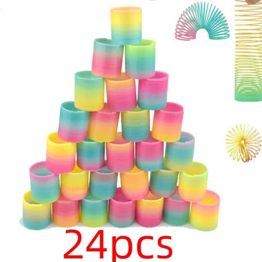 Brinquedos de Molas Mágicas Arco-íris 24PCS