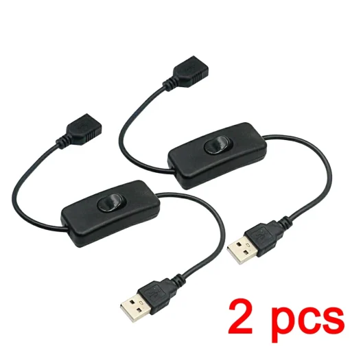 Cabo USB 2 PEÇAS com Botão LIGADESLIGA