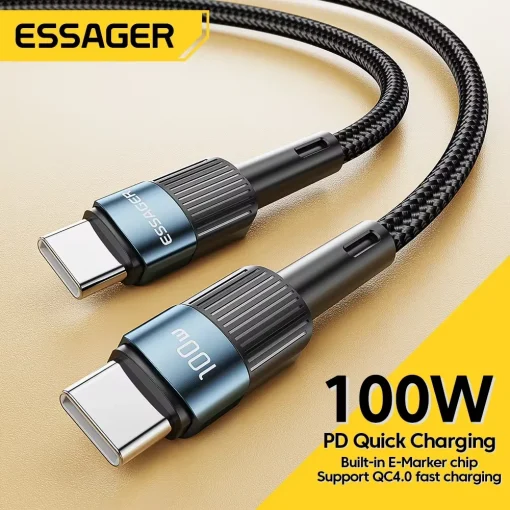 Cabo de Carregamento Essager 100W USB Tipo C