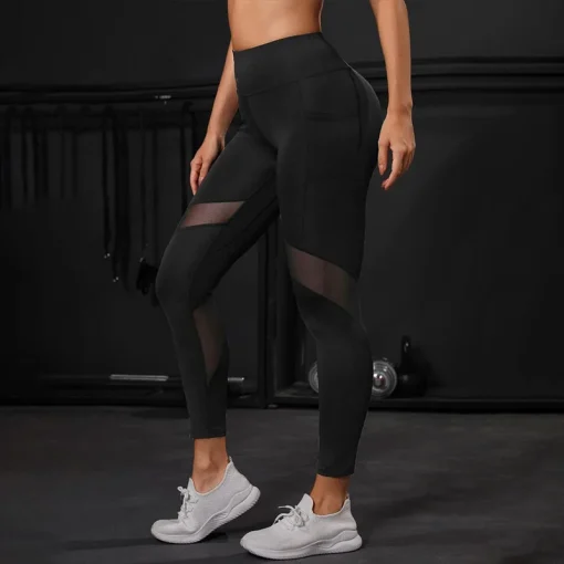 Calça Legging Cintura Alta Alta com Bolsos