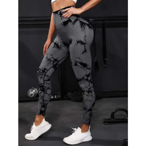 Calça Legging Feminina Tie Dye Academia Fitness