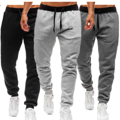 Calça de Moletom Jogger Casual Elástica C Cordão Masculina