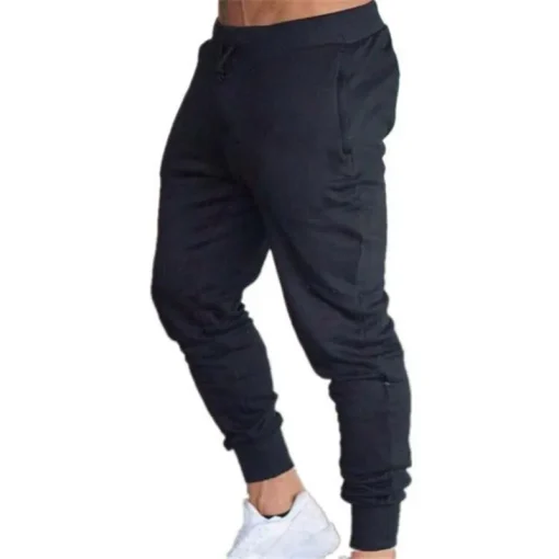 Calça de moletom masculina esportiva solta com listras para corrida, academia e treino