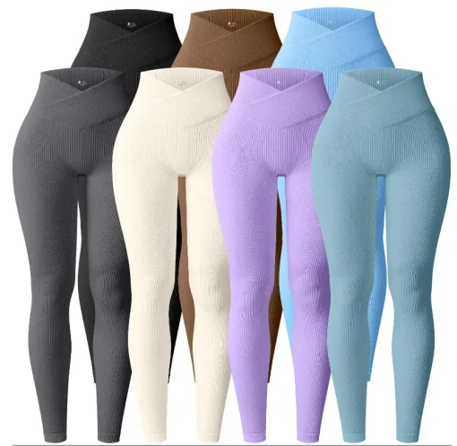 Calça fitness cintura V OQQ, top de vendas