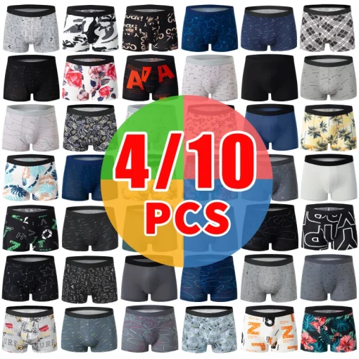 Calção Boxer Estampado da Moda Masculina Europa