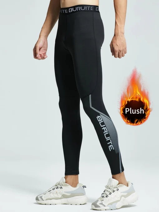 Calças leggings quentes e justas para homens