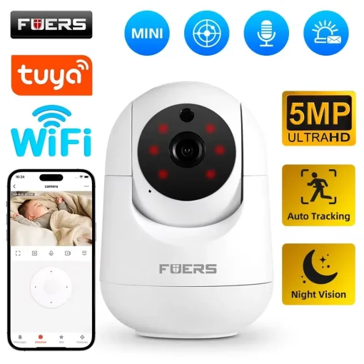 Câmera WiFi Fuers 5MP Tuya Smart