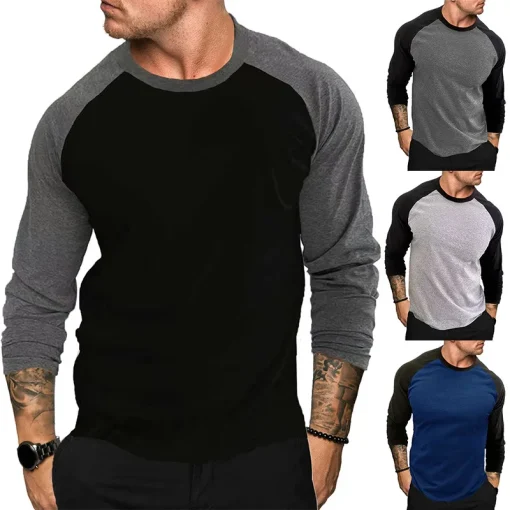 Camiseta casual manga longa masculina