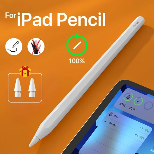 Caneta Stylus Palm Rejection com Carregamento Sem Fio para Apple Pencil 2