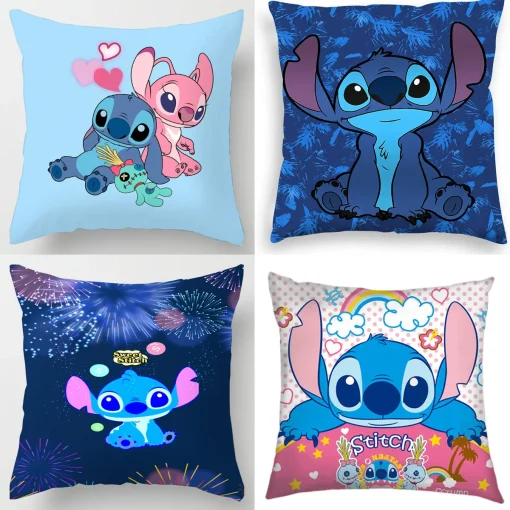 Capa de Almofada Disney Stitch Estampa Lado Duplo