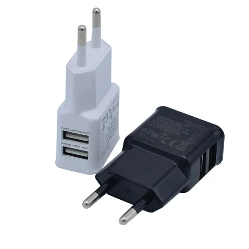 Carregador de Viagem Plugue EU 5V USB Duplo