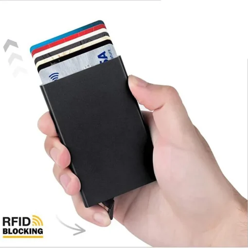 Carteira Inteligente RFID Porta-Cartões Slim