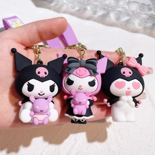 Chaveiros com figuras de anime Sanrio Hello Kitty