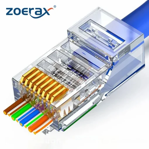 Conectores RJ45 Pass Through ZOERAX