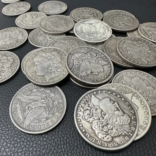 Conjunto de 20 réplicas de moedas comemorativas Morgan