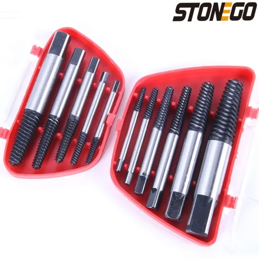 Conjunto de Brocas de Parafuso Extrator de Chave de Fenda Quebrado Quebrado STONEGO 5PCS6PCS