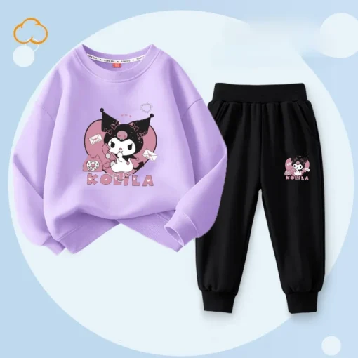 Conjunto de roupas Sanrio Kuromi para crianças