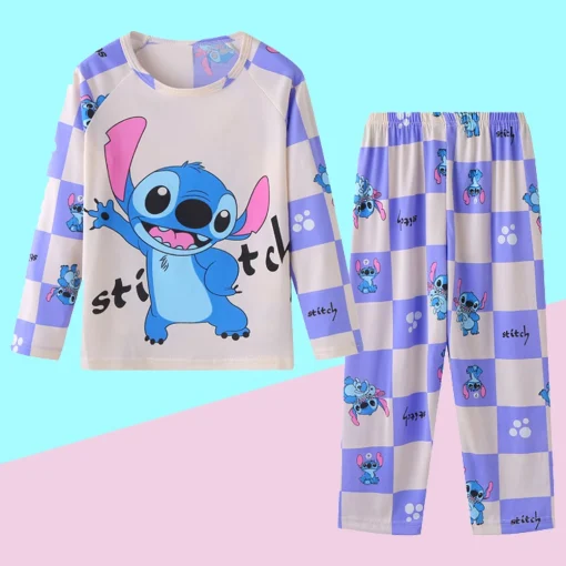 Conjuntos de Roupas Infantis Primavera Outono Stitch