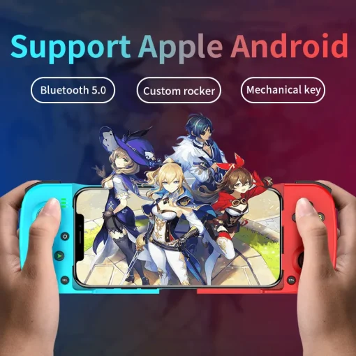 Controle para celular D3 com suporte extensível para jogos AndroidiOSHongmeng