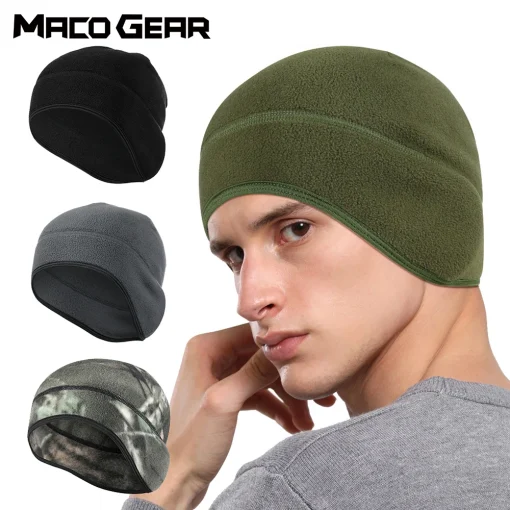 Gorro de Inverno Térmico de Lã Corrida Protetores de Orelha Esportes