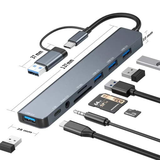 Hub USB C com USB 3.0, 1 X USB 3.0, 3 X USB 2.0