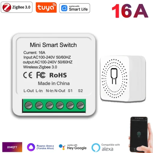 Interruptor Mini Smart DIY Zigbee 16A 3.0 Tuya