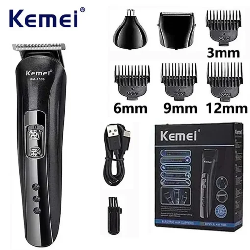 Kemei KM-1506 3 em 1 barbeador elétrico