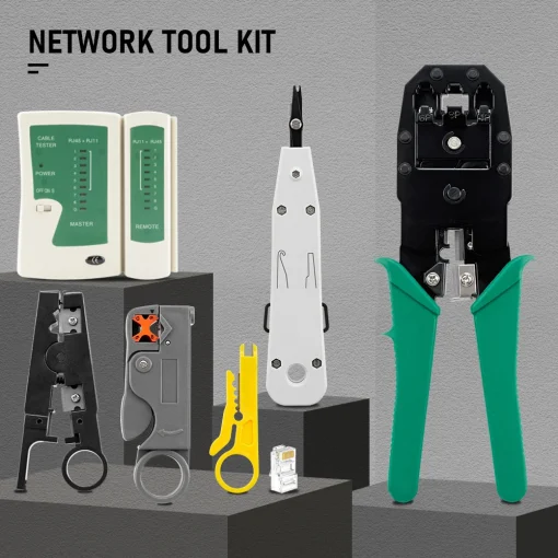 Kit de Ferramentas Crimpador Testador RJ45 Lan