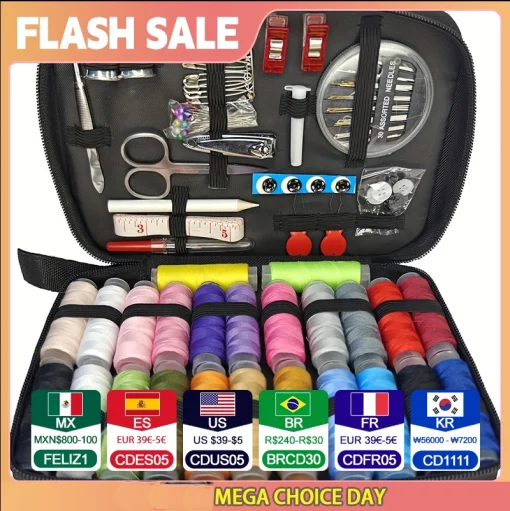 Kit para Costura Com 67128 Itens e Acessórios