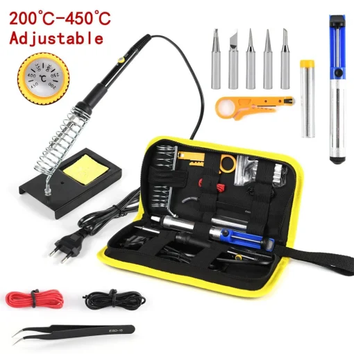 Kit solda 220V 60W temp. ajustável 15 em 1 UE