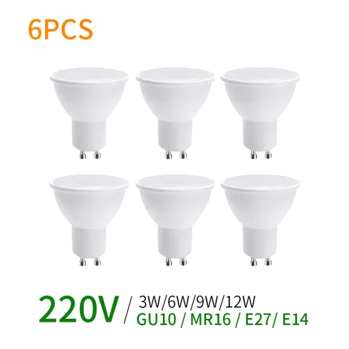 Lâmpada 3W-12W Led GU10 E27 E14