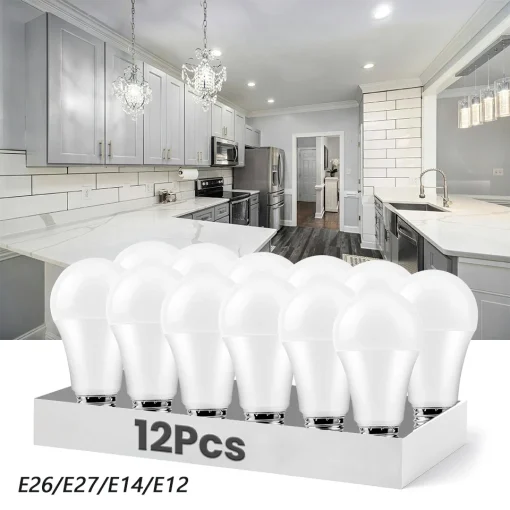 Lâmpadas LED 12PCS com E27 E26 E14 E12