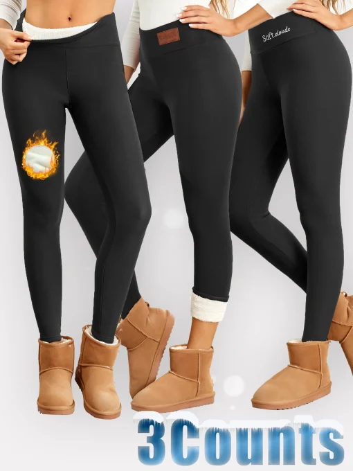 Leggings de veludo de inverno quentes para mulheres