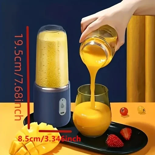 Liquidificador portátil elétrico com 6 lâminas